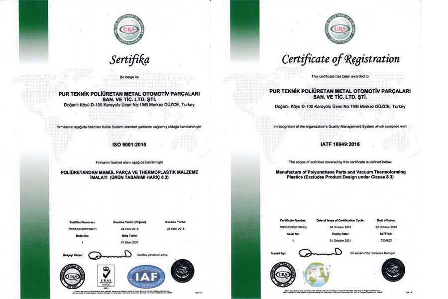 Our Certificates